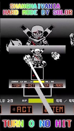 Ink Sans Fight Phase 3 Shanghaivania Hard Mode By Solor Turn 0 No Hit!
