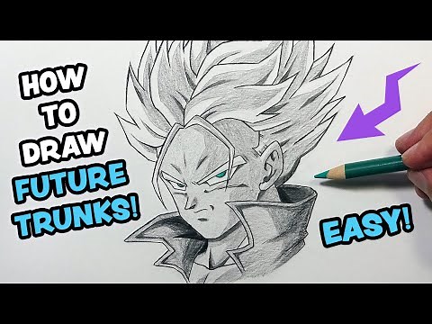 How To Draw Future Trunks Super Saiyan - Easy Tutorial!