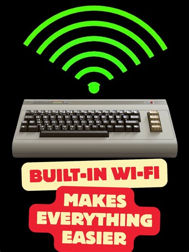 Raise your hand if you've ever tripped over a 20 ft. Ethernet cable. What Up TK Here shows us why having modern conveniences like built-in Wi-Fi makes the C64U even easier to use. Check out the full, awesome video here: https://www.youtube.com/watch?v=wOn2dxiz3W0 #Commodore64Ultimate #c64U