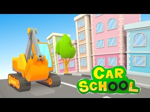 La scuola dei camion - Ruspe e escavatori - Car School | Cartoni animati per bambini