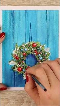 Paint This Festive Holday Wreath with #Watercolor Step by Step!