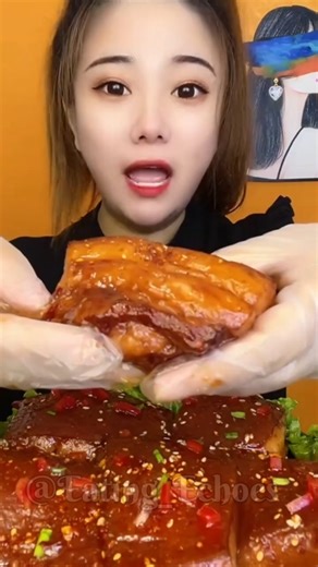 Mouthwatering Mukbang Jelly Like Pork Belly Sound #asmr #mukbang #pork