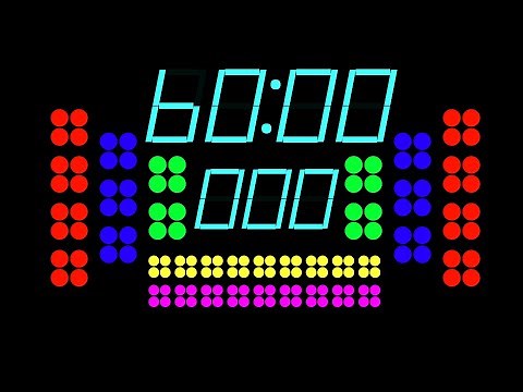 BCG 1 Hour Stopwatch 1/1000 Sec Res. (LED Multi-Color 36 Dots Style) Remix Bejeweled Twist Classic 6