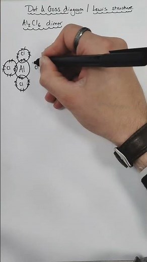 A2Cl6 Dimer | Lewis Structure | Dot & Cross Diagram #shorts #chemistry #alevelchemistry