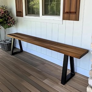 Tall Rustic Bench - Wood With Trapezoid Legs - Mudroom, Sitting, and Farmhouse Bench - Dining Table Bench - Long Bench - Christmas Decor - Etsy