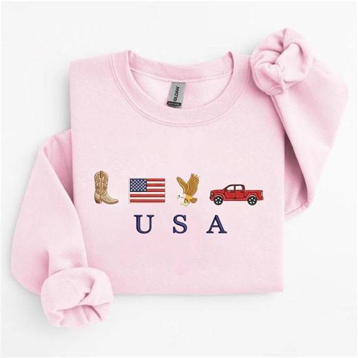 USA Western Embroidery Design, American Flag Cowboy Boot Eagle Truck Embroidery File, Patriotic USA Machine Embroidery Pattern - Etsy