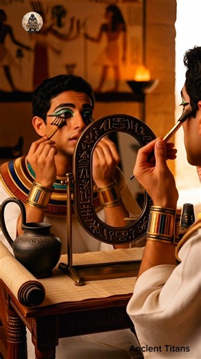 Ancient Egyptian Men Wore Makeup Here’s Why 👁️ #ancientegypt #EgyptianMen #AncientGrooming