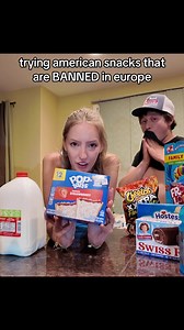 watch me try a bunch of american food and snacks that are BANNED in europe on youtube!!! link in bio