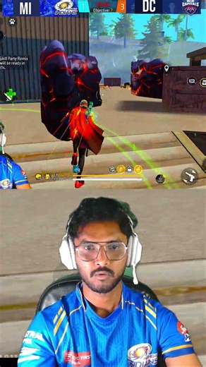 MI💙 VS DELHI 🩵1VS4 IMPOSSIBLE MATCH 🥵💥 ✅ #shorts #sanzzoff #freefiretelugu #trendingshorts