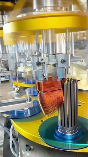 Copper winding of AC motor rotor