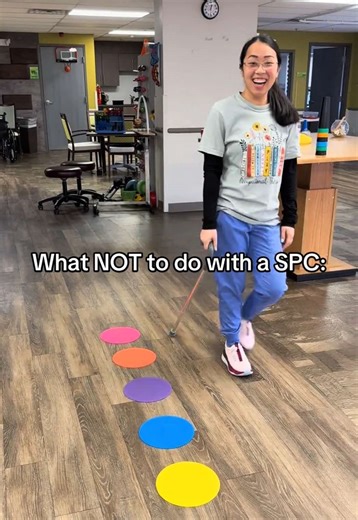 Practicing correct sequencing and safety with a SPC!💡 #occupationaltherapy #occupationaltherapist #otlife #safety #fyp Disclaimer: This SPC is not the correct height for me this is just for demonstration of activity purposes!