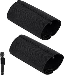 2pcs Hand Mic Elastic Sleeves, Black Mic Cover for Sony TX650/TX660 Recorder Microphone Protector