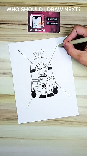 Drawing Showing Minion 🗿 #minion #minions #ardrawingapp #ardrawing #tracing #draw #drawing #drawinghacks #art #artist #artistofinstagram #reels #reelsinstagram #reelsonintagram #instagramreels #instagram | Easyar Tist