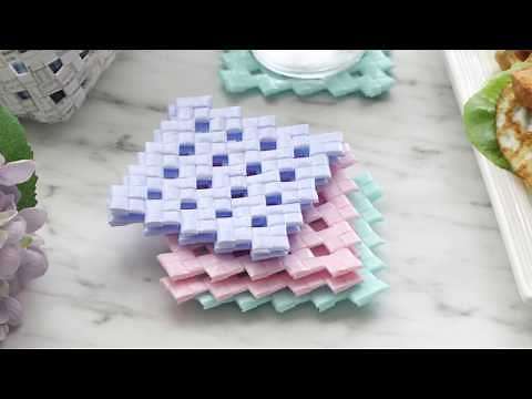 How To Make Drink Coasters From Drinking Straws - Recycle Project