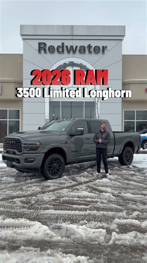 New 2026 Ram 3500 Limited Longhorn Night Edition Mega Cab 4x4 | Stock # TR36198 - Redwater Dodge