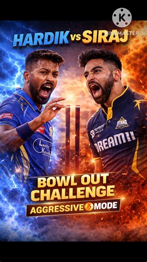 😱Hardik Vs Siraja Aggressive 😤 Bowl Out Challenge #trending #viral #youtubeshorts #rc24 #cricket
