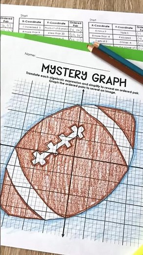 Football math activity! Translate expressions and create a coordinate graphing picture. 🏈