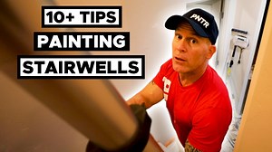 ESSENTIAL tips and tricks for painting a stairwell. Stairwells with high ceilings can present a difficult challenge and you need the right tools and the know-how to make sure you can paint walls and ceilings fast and efficiently. We'll be outlining best safety practices to make sure you and your crew stay safe on your job site. | The Idaho Painter
