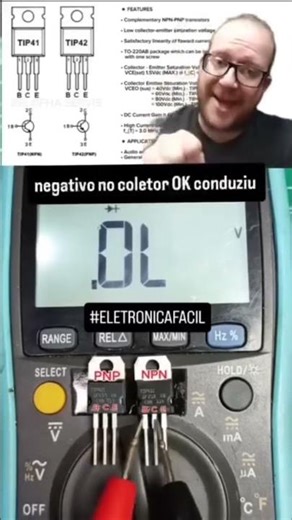 Como Testar transistor NPN e PNP com multimetro Digital - Eletrônica Fácil #eletronica