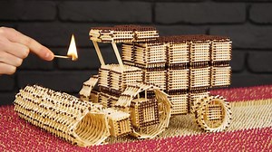 How to Build Combine Harvester from Matches Without Glue #diy #woodworking #craft | The Q