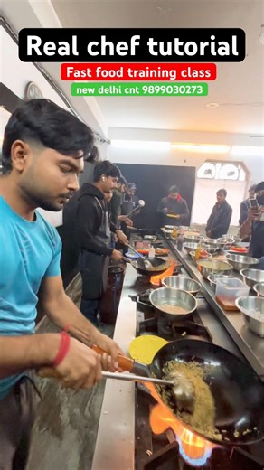 Real chef tutorial fast food training class new delhi 🧑‍🍳 #realcheftutorial #fastfoodtrainingclass
