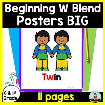 Beginning W Blends Poster - Beginning W Blends Phonic Slides