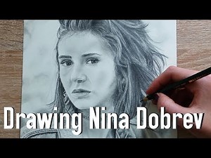Graphite Drawing of Nina Dobrev (Elena Gilbert from the Vampire Diaries)