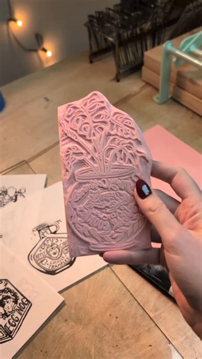 Jenessa Lingard - Fine Art Studio on Instagram: "This design will have 5 layers total making it one of the most complicated in the series so far. It has more color layers, but my puzzle pieces can be less complicated, so hopefully this will save me time in the long run. #printmaking #artprocess #art"