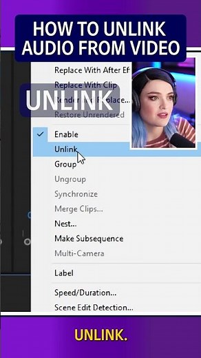 How to unlink audio from video in Adobe Premiere Pro #shorts #premiere