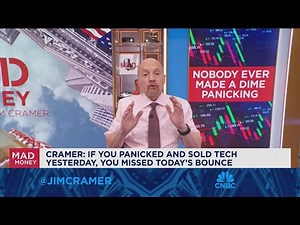 If you panicked and sold tech you missed today's bounce, says Jim Cramer