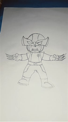 cartoon drawing of Wolverine