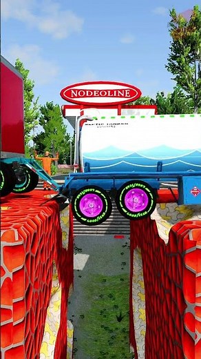 Truck Tow Trailers vs Gap Concrete | BeamNG Drive 🚚 #short #beamng #beamngdrive #trucksvs