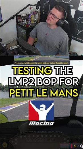 200 IQ iRacing BOP Test #iracing #bop #petitlemans