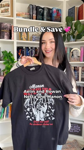 Blossom & Book on Instagram: "NEW BUNDLE & SAVE 💞 Mix & match our Sarah J. Maas character tees & unlock tiered savings ✨ 💫 3 tees → 15% off 💫 5 tees → 20% off 💫 7 tees → 25% off It’s been 4 years since we released our very first character tee, & we’re so excited to keep creating more in 2026 🥹 Collect your favorite SJM characters, build your dream bundle, & enjoy a little discount on us 💫 Direct link to our Bundle Builder is posted in our stories! #sarahjmaas #rhysand #cassian #bookish #re