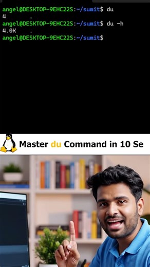 Linux du Command tutorial |How to Check Folder Size in Linux | Linux Tips #shorts #linux #coding