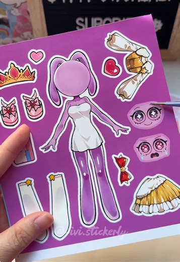paper doll dress up sticker #sticker #vivistickerly