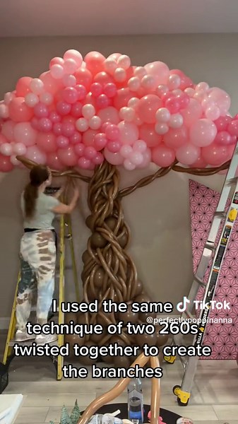 Cherry Blossom Balloon Tree Tutorial: Crafty DIY Project
