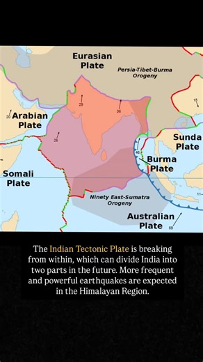 Vision UPSC on Instagram: "Recent scientific research presented in late 2023 and early 2024 has revealed that the Indian tectonic plate is splitting horizontally (delaminating) deep beneath the Tibetan Plateau. More frequent and powerful earthquakes are expected in the Himalayan Region. . . . #gkindia #geography #india #upscexam #knowledge"