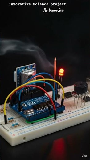 Smoke Sensor based Project for Factory #innovation #arduinoproject #like_share_subscribe
