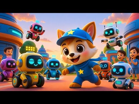 🌈🤖 Wolfoo’s Playtime Adventure with Robots! 🐺🎶
