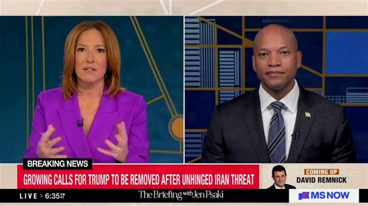A conversation about President Trump between close allies of Biden who helped cover his mental decline:Jen Psaki: Is invoking the 25th amendment warranted?Wes Moore: “I’ve long said that Donald Trump should not be the President.”Total morons.