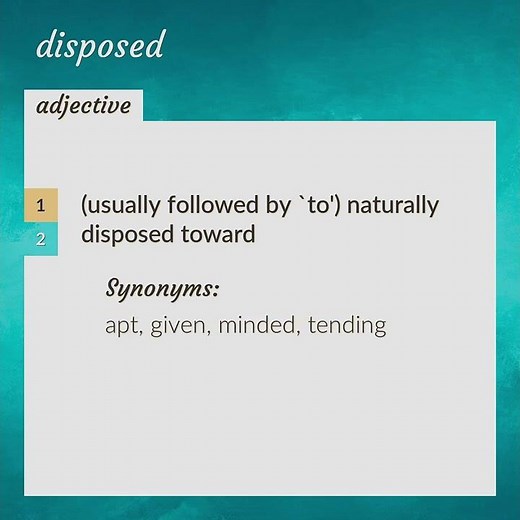 Disposed | meaning of Disposed