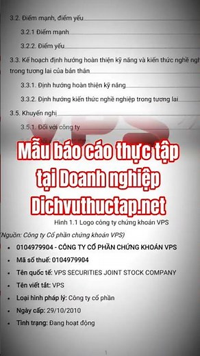 Mẫu báo cáo thực tập tại doanh nghiệp dichvuthuctap.net 😚 lưu lại khi cần nhé 😚