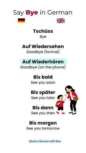 Basic German phrases | How to Say Bye in German