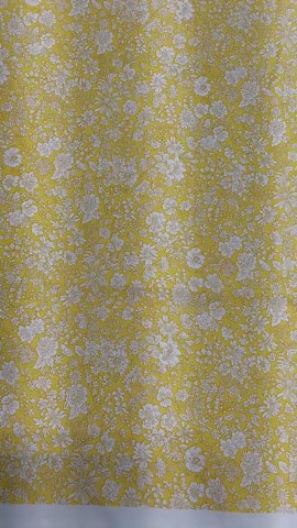100% Cotton Fabric: Yellow Floral Print, Quilting Cotton Yardage - Etsy
