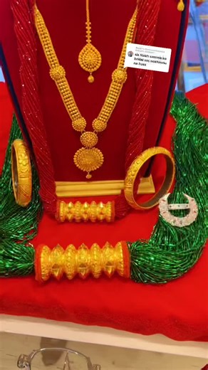 Traditional Gold Jewelry Showcase with Intricate Designs
