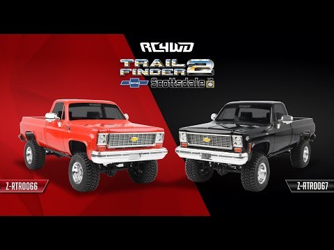 RC4WD Trail Finder 2 "LWB" RTR W/ Chevrolet K10 Scottsdale Hard Body Set | Red and Black RC Trucks