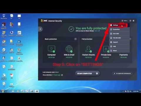 AVG Antivirus Firewall On & OFF