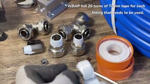 Compressed Air Piping System with 3/4 Inch ID x 200 feet HDPE Tubing & Aluminum Outlet Blocks for Garage Connect Air Compressor Line Kit Accessories for Shop | 200 PSI | 53PCS |9120