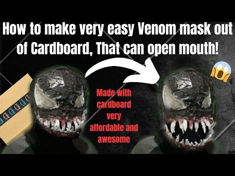 How To Make VERY EASY Amazing VENOM mask out of cardboard | FREE TEMPLATES | Venom 3